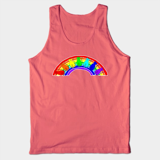 Rainbow of Cats Tank Top by ellenhenryart